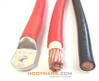35mm Startkabel / Accukabel Dubbel geïsoleerde kabel zwart